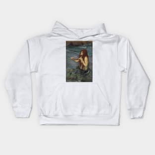 Sketch for A Mermaid by John William Waterhouse Kids Hoodie